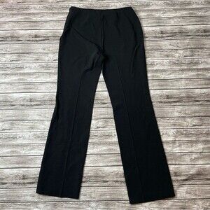 AKRIS Women’s Wool Blend Dress Pants Black High Rise Wide Leg Size 12